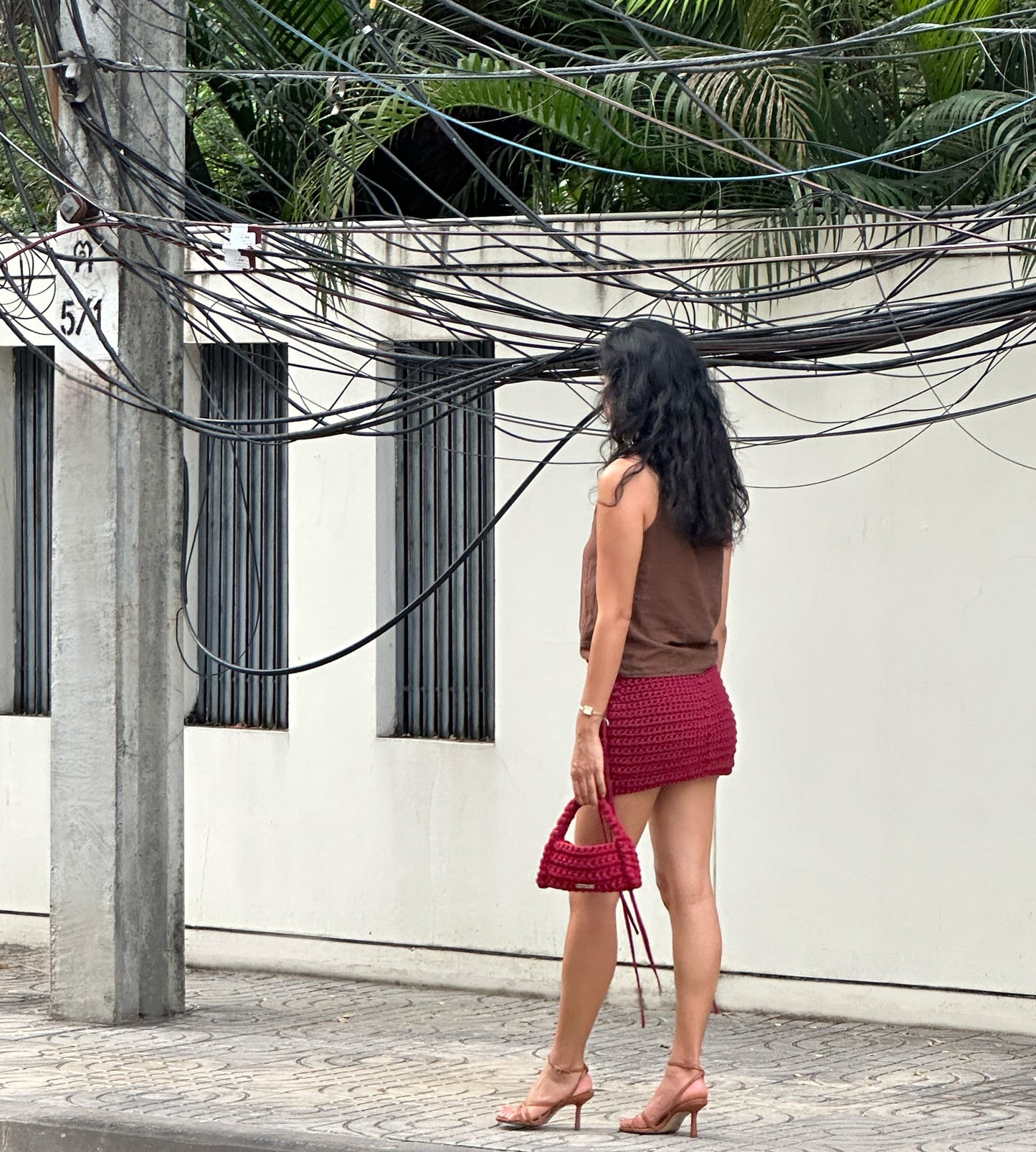 Mini Skirt - Burgundy