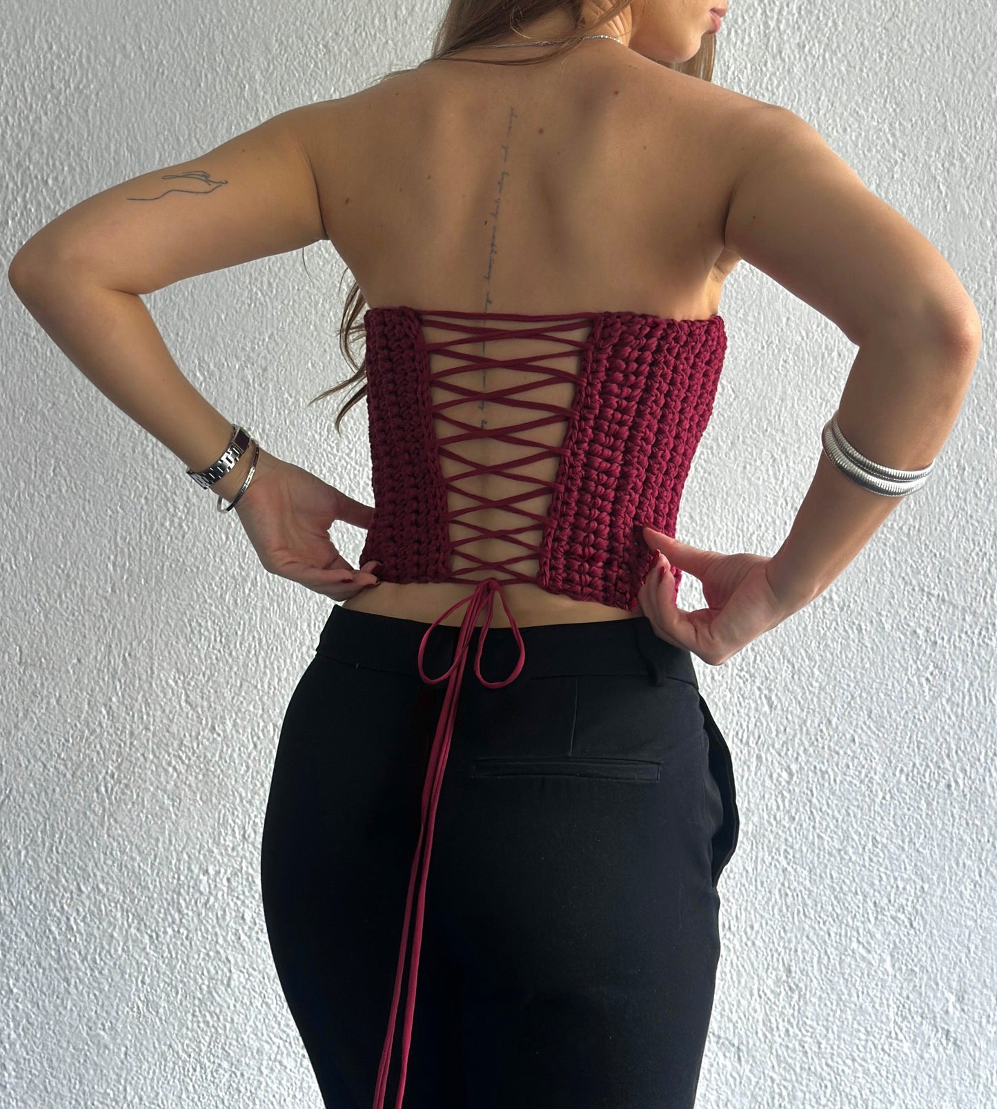 Corset Top - Burgundy