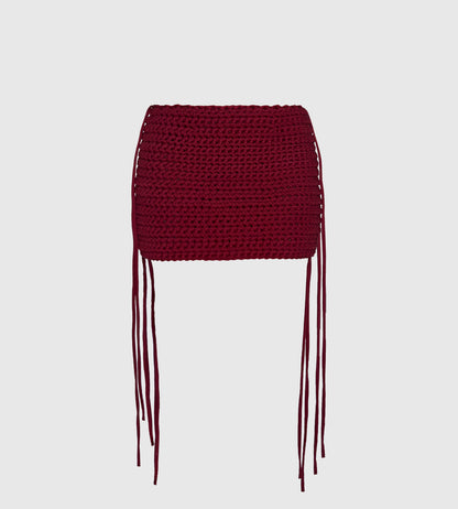 Mini Skirt - Burgundy