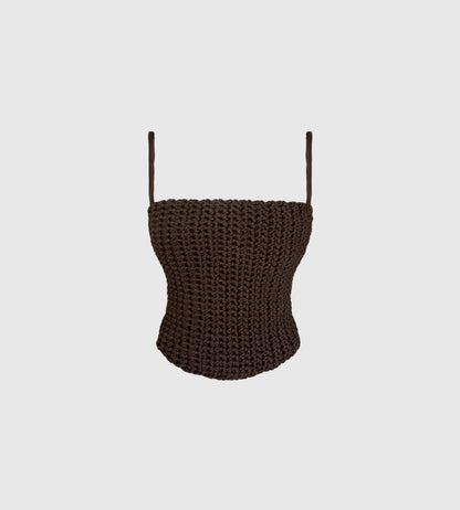 Corset Top - Brown