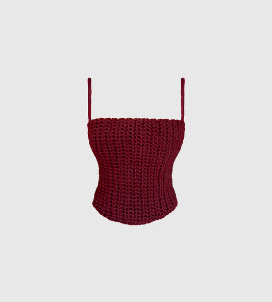 Corset Top - Burgundy